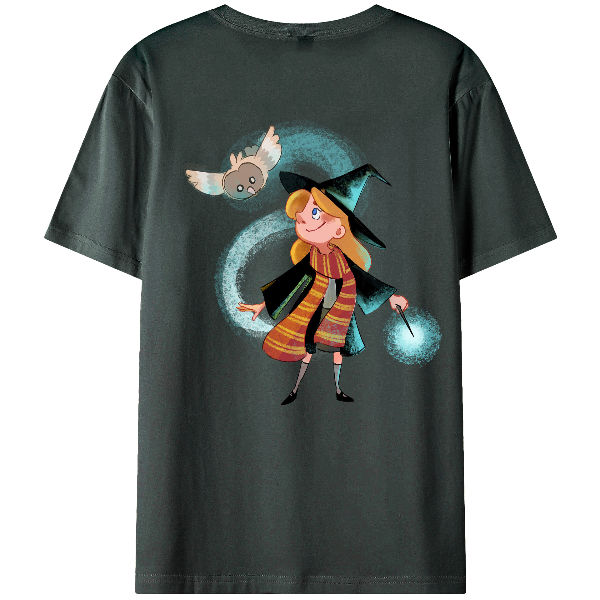 （画像用） Harry Potter ハリー・ポッターシリーズ 綿100％ メンズ半袖Tシャツ（バックプリント） 通気性